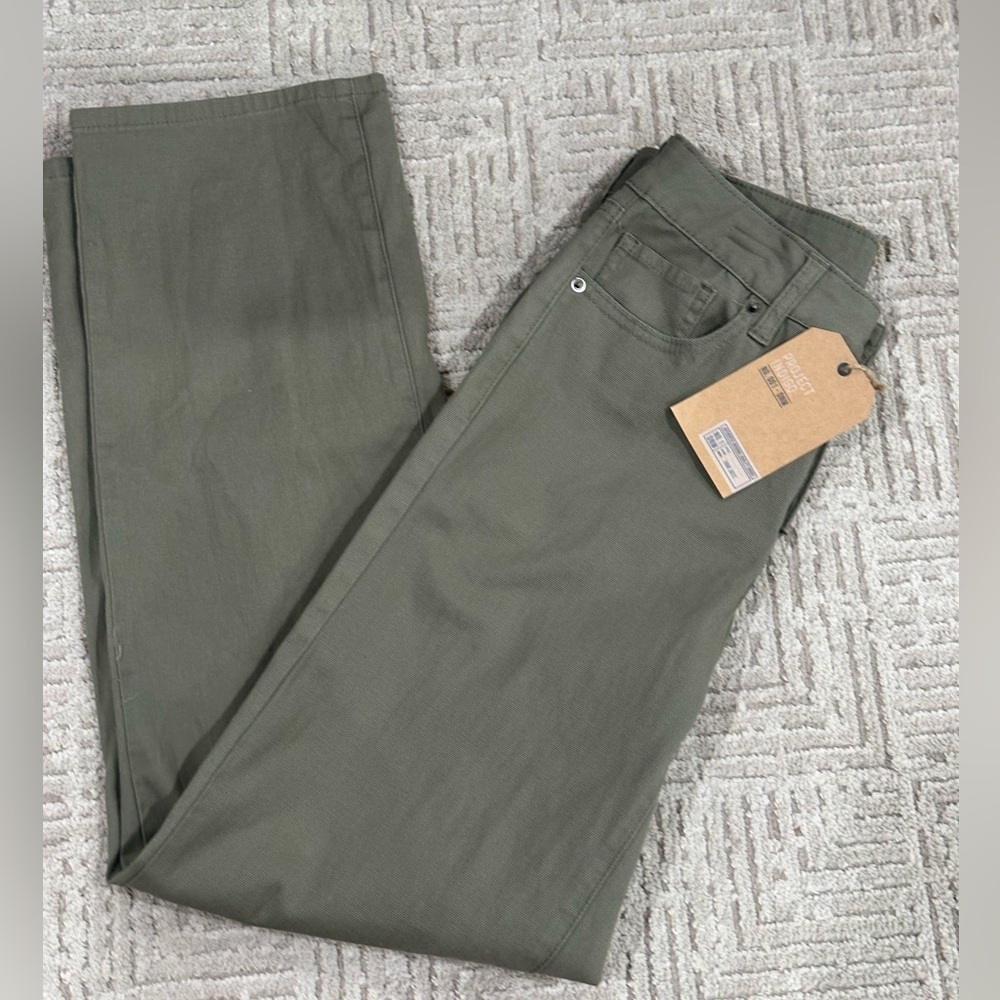 Indigo Women's Straight Leg Pants - Olive Green